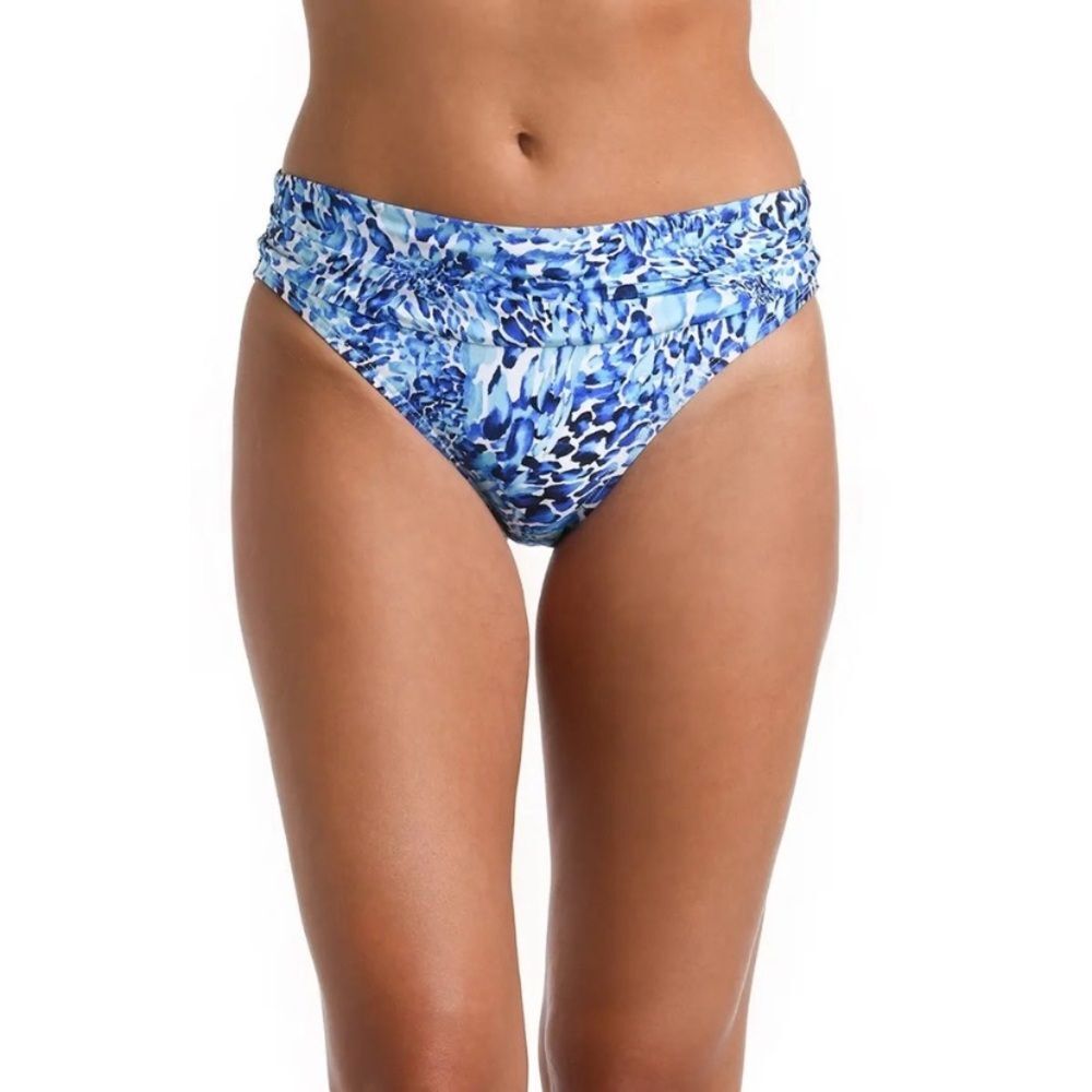 La Blanca Women's Aquatic Nature Shirred Band Hipster Bikini Bottom Size 6